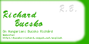 richard bucsko business card